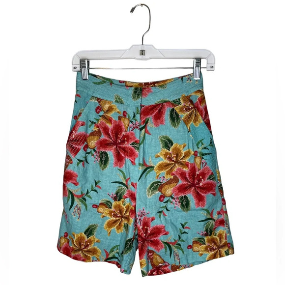 Farm Rio Anthropologie Melanie Bermuda Floral Print Shorts Size XS - Picture 4 of 13